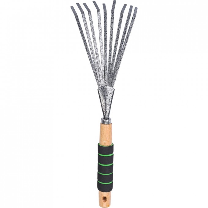 Веерные мини-грабли для листьев с деревянной ручкой и мягкой накладкой GIGANT GVER-06 7601497